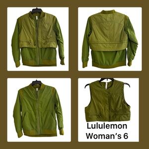 Lululemon 3-in-1 Insulated Bomber Jacket and Vest Woman’s Size 6